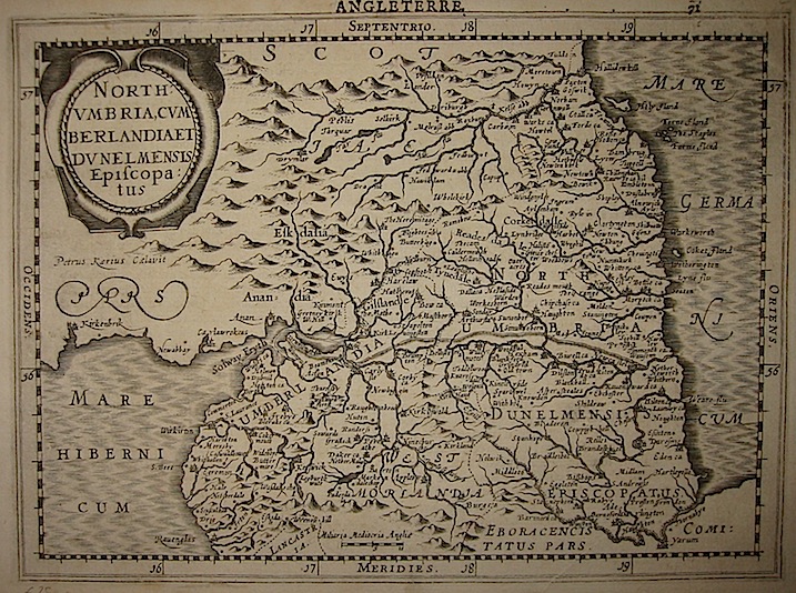 Mercator Gerard - Hondius Jodocus North Umbria Cumberlandia et Dunelmensis Episcopatus 1630 Amsterdam